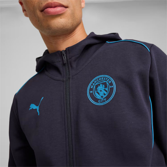 Manchester City męska bluza z kapturem Casuals navy