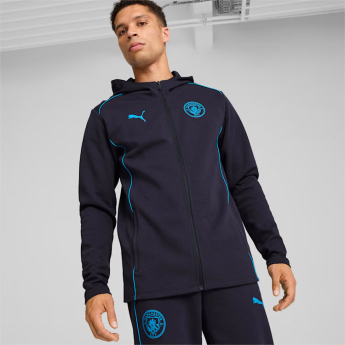 Manchester City męska bluza z kapturem Casuals navy