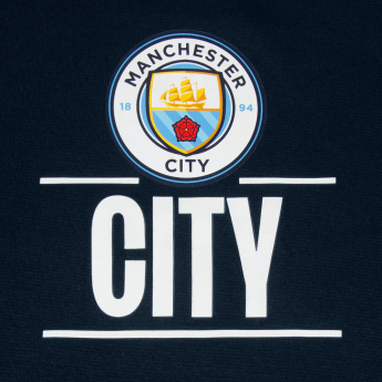 Manchester City męska bluza z kapturem SLab zip navy