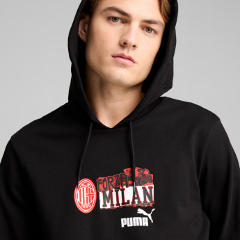 AC Milan męska bluza z kapturem ftblNRGY black