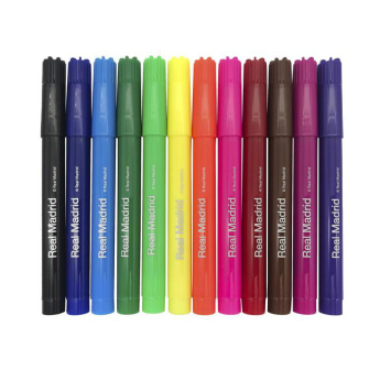 Real Madryt kolorowe flamastry Felt 12 pcs