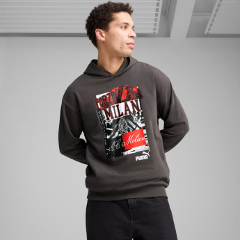 AC Milan męska bluza z kapturem ftblNRGY gray
