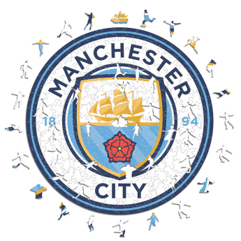 Manchester City puzzle drewniane Crest 150 pcs