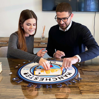 Manchester City puzzle drewniane Crest 150 pcs