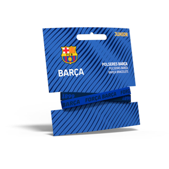 Barcelona dziecięca gumowa bransoletka Locked blue