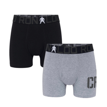Cristiano Ronaldo bokserki chłopięce 2pack CR7 Bamboo black-grey