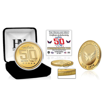 Washington Capitals Monety kolekcjonerskie 50th Anniversary Commemorative Gold Coin