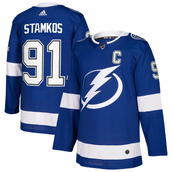 Tampa Bay Lightning hokejowa koszulka meczowa #91 Steven Stamkos adizero Home Authentic Player Pro Stanley Cup Final 2022 Jersey Patch