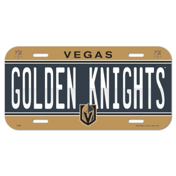 Vegas Golden Knights tablica na ścianę License Plate Banner