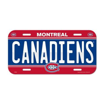 Montreal Canadiens tablica na ścianę License Plate Banner