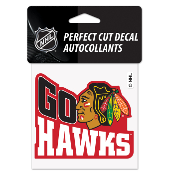 Chicago Blackhawks naklejka Perfect Cut Decal SLOGAN