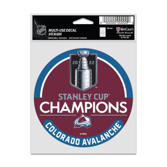 Colorado Avalanche naklejka 2022 Stanley Cup Champions Fan Decal