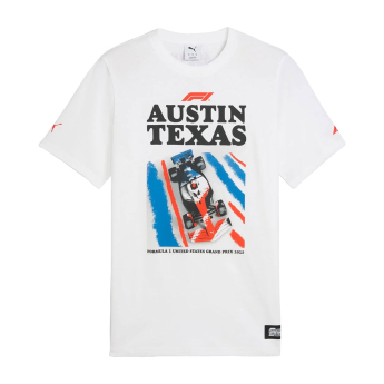 Formuła 1 koszulka męska Austin GP white 2025