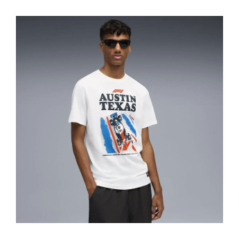Formuła 1 koszulka męska Austin GP white 2025