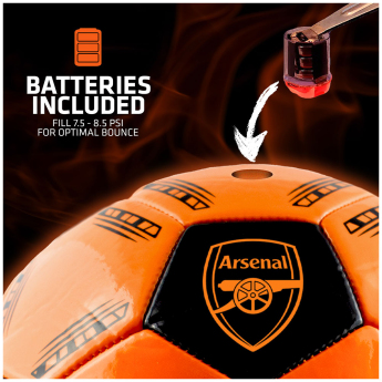 Arsenal piłka LED Glow Football - size 5