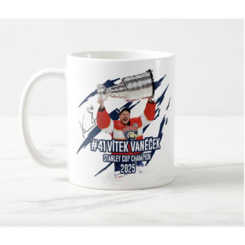 Florida Panthers kubek Vítek Vaněček #92 Stanley Cup Champion 2025