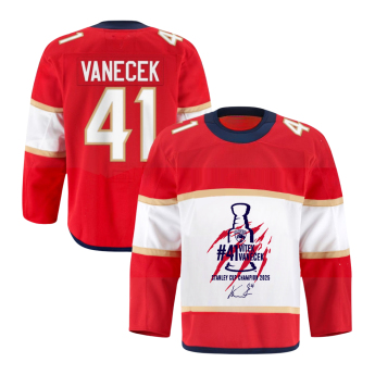 Florida Panthers hokejowa koszulka meczowa Vítek Vaněček #92 Stanley Cup Champion 2025
