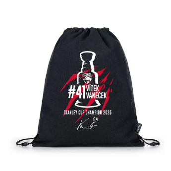Florida Panthers gymsack Vítek Vaněček #92 Stanley Cup Champion 2025 black