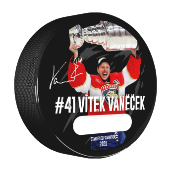 Florida Panthers krążek do podpisu Vítek Vaněček #92 Stanley Cup Champion 2025