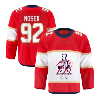 Florida Panthers hokejowa koszulka meczowa Tomáš Nosek #92 Stanley Cup Champion 2025 red