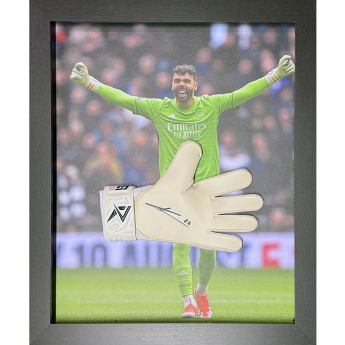 Słynni piłkarze rękawica w antyramie Raya Signed Glove (Framed)