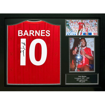 Słynni piłkarze koszulka w antyramie 1986 Barnes Signed Shirt (Framed)