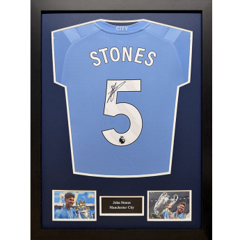 Słynni piłkarze koszulka w antyramie 2022-2023 Stone Signed Shirt (Framed)