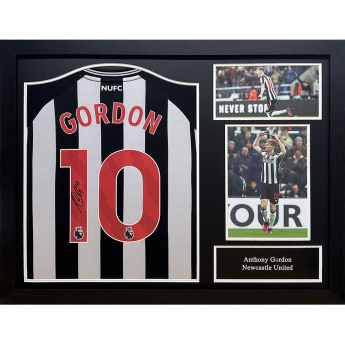 Słynni piłkarze koszulka w antyramie 2023-2024 Gordon Signed Shirt (Framed)