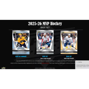 NHL pudełka karty hokejowe NHL 2025-26 Upper Deck MVP Hockey Blaster Box