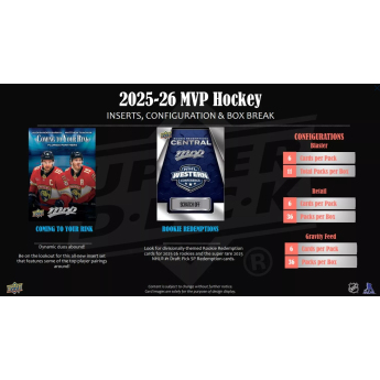 NHL pudełka karty hokejowe NHL 2025-26 Upper Deck MVP Hockey Blaster Box