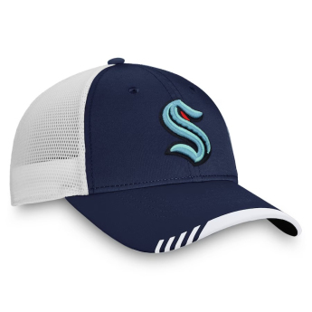 Seattle Kraken czapka baseballówka Navy Authentic Pro Locker Room Trucker Adjustable
