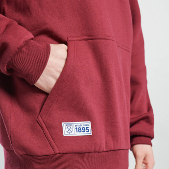 West Ham United męska bluza z kapturem Crest claret