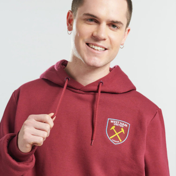 West Ham United męska bluza z kapturem Crest claret
