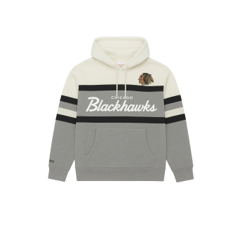 Chicago Blackhawks męska bluza z kapturem Head Coach Hoodie Current Logo grey