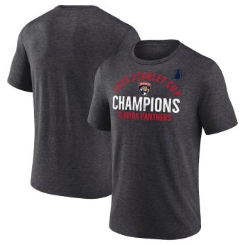 Florida Panthers koszulka męska 2025 Stanley Cup Champions Rush Tri-Blend Heather Charcoal