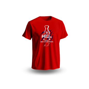 Florida Panthers koszulka dziecięca Vítek Vaněček #41 Stanley Cup Champion 2025 Red