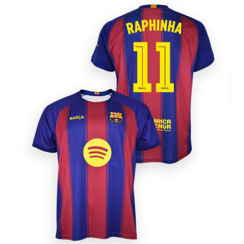Barcelona piłkarska koszulka meczowa replica 25/26 Home Raphinha