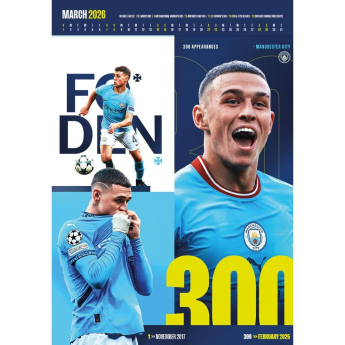 Manchester City kalendarz Deluxe 2026