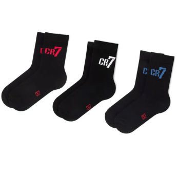 Cristiano Ronaldo skarpetki dziecięce 3pack CR7 black