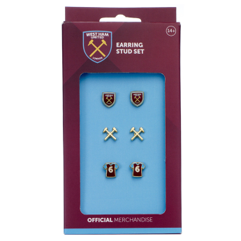 West Ham United zestaw kolczyków three unique designs