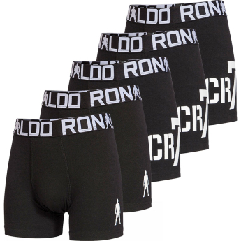Cristiano Ronaldo bokserki chłopięce 5pack CR7 Fullblack