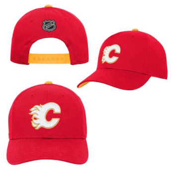 Calgary Flames dziecięca czapka baseballowa Precurved Snap