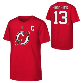 New Jersey Devils koszulka dziecięca Nico Hischier Flat Captains N&N Ss Ctn red