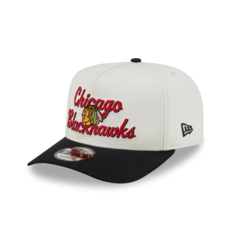 Chicago Blackhawks czapka baseballówka New Era 950AF Chainstitch white