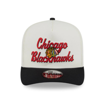 Chicago Blackhawks czapka baseballówka New Era 950AF Chainstitch white