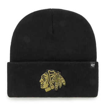 Chicago Blackhawks czapka zimowa Haymaker Metallic 47 Cuff Knit Black