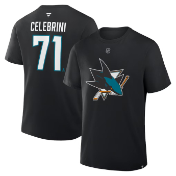 San Jose Sharks koszulka męska Macklin Celebrini #71 Authentic Stack Name and Number black