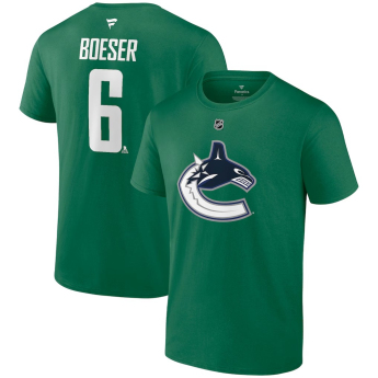 Vancouver Canucks koszulka męska Brock Boeser #6 Authentic Stack Name & Number green