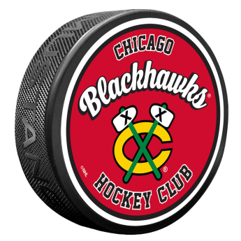 Chicago Blackhawks krążek Retro Script