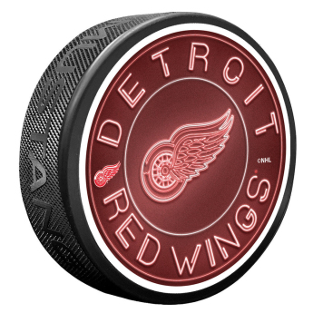 Detroit Red Wings krążek Neon